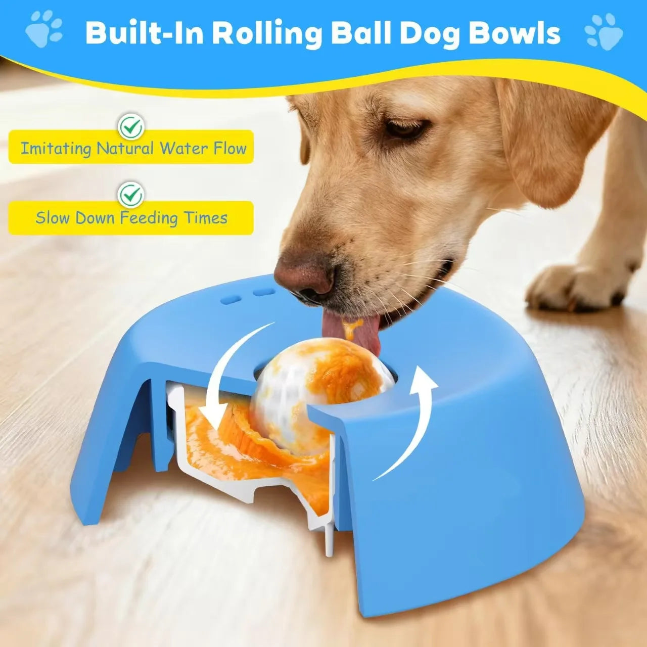 Slow Feeder Dog Bowls for Liquid Treat Bone Broth