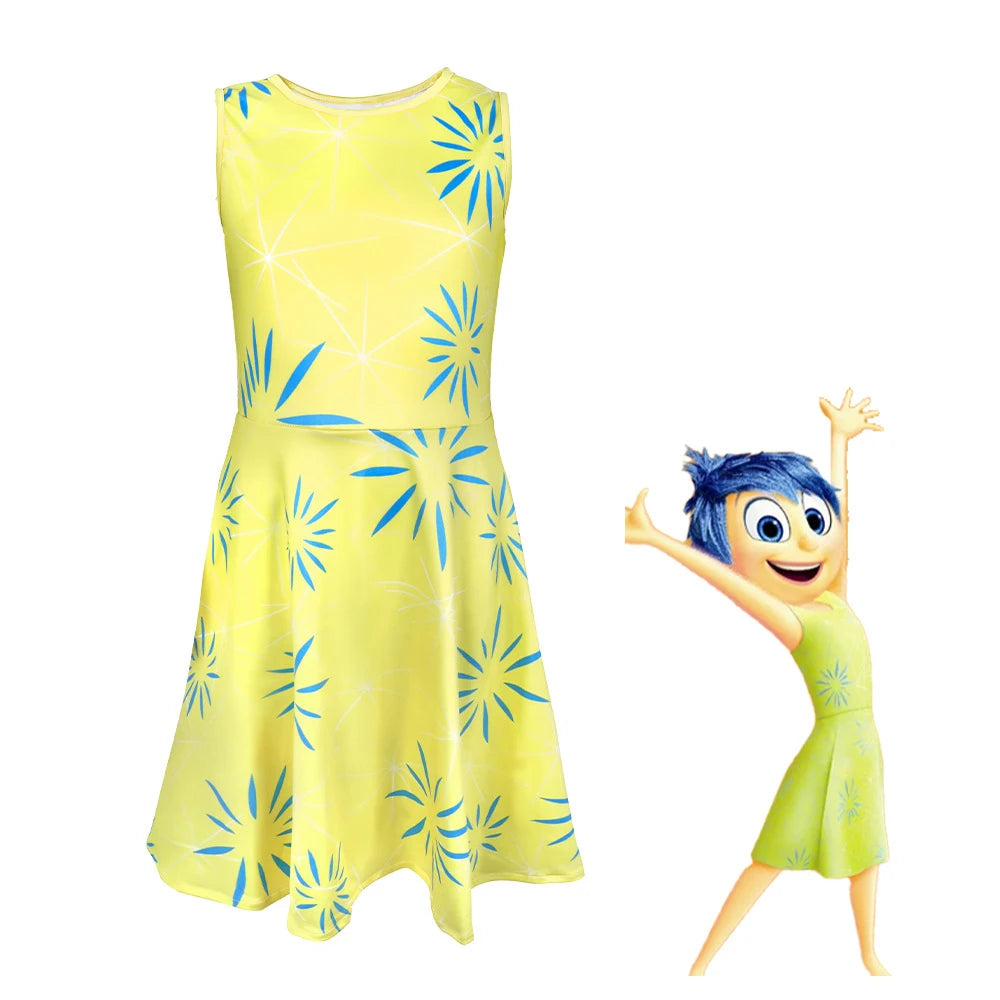 Anime Movie Inside Out Joy Cospaly Costume Disgust