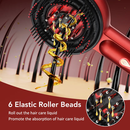 Electric Massage Comb Vibration Red Light Therapy Hair Growth