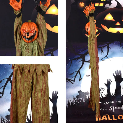 Halloween Decoration Hanging Pumpkin Head Scream