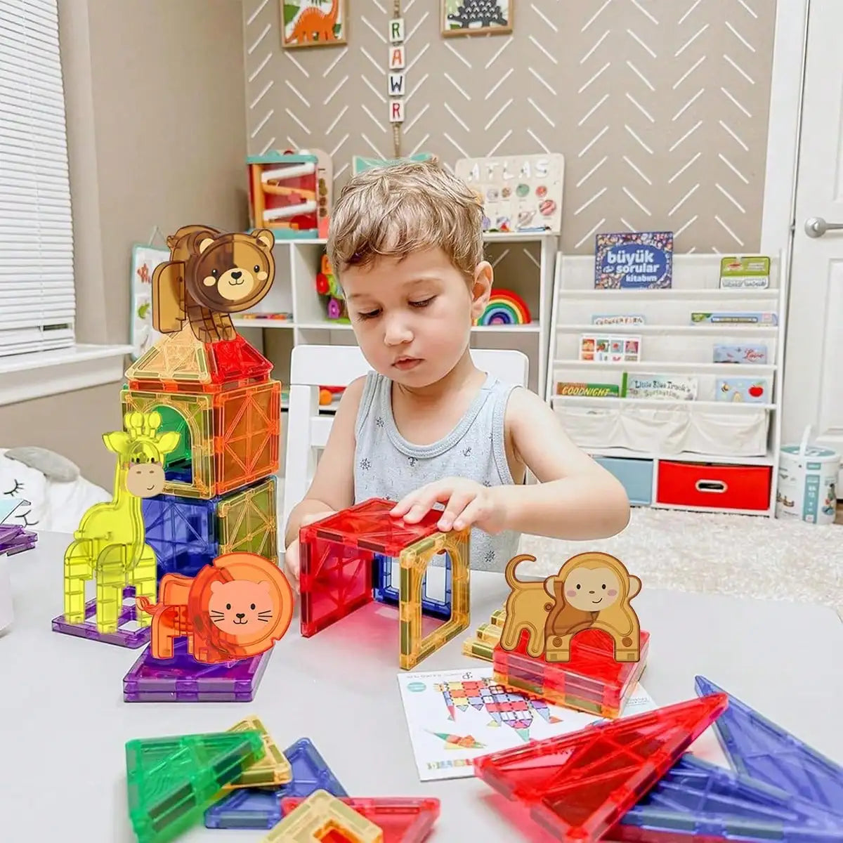 Magnetic Building Blocks Magnetic Force Plate Children's Toys