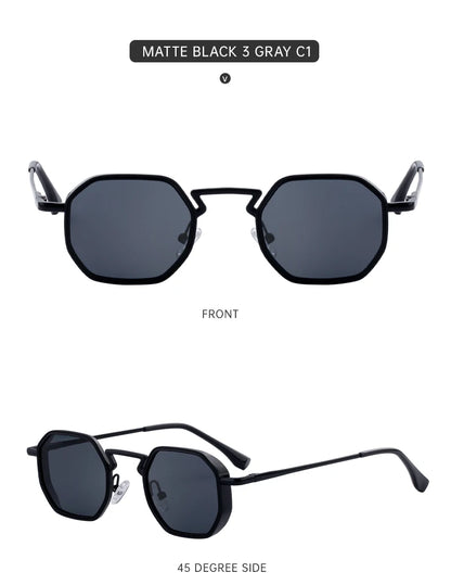 Small Frame Hexason Steampunk Sunglasses Men