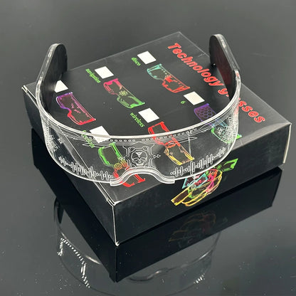 New Acrylic Luminous Glowing Cyberpunk Glasses LED Light