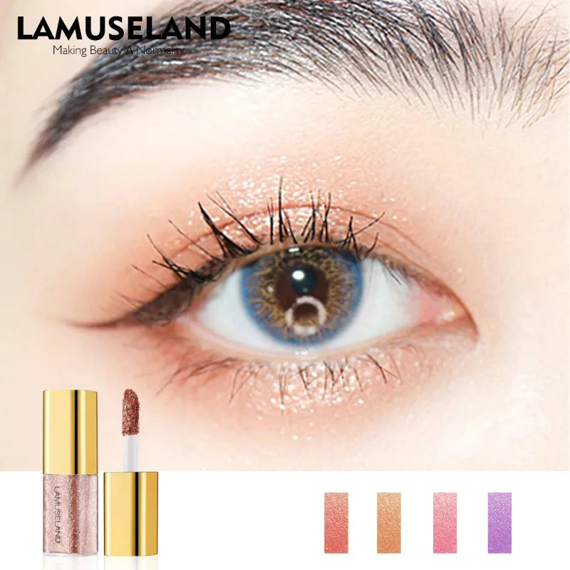 Pearly Liquid Eyeshadow Natural Smokey Silver Shimmer