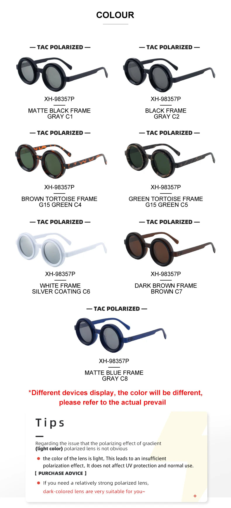 Polarized Small Frame Round Steampunk ND9 Adjustable