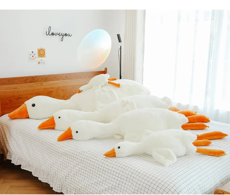 90-190cm Lovely Big White Goose Throw Pillow Plush Toy