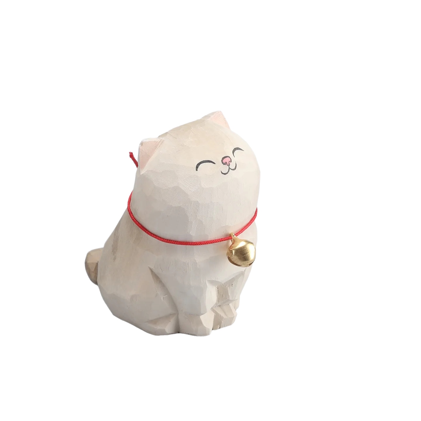 Cute Cat Animals Figurine Decorative Wooden Ornament