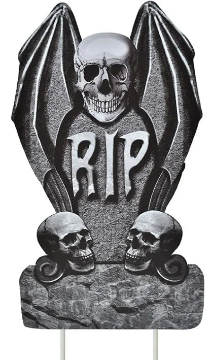 Halloween Tombstone Yard Sign Decorations with Stakes Skeleton
