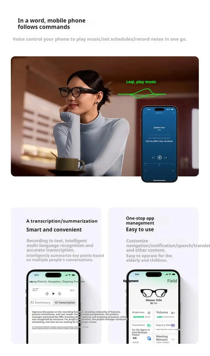 New Rokid Glasses Leqi AI&AR Glasses-49g Ultra-Light