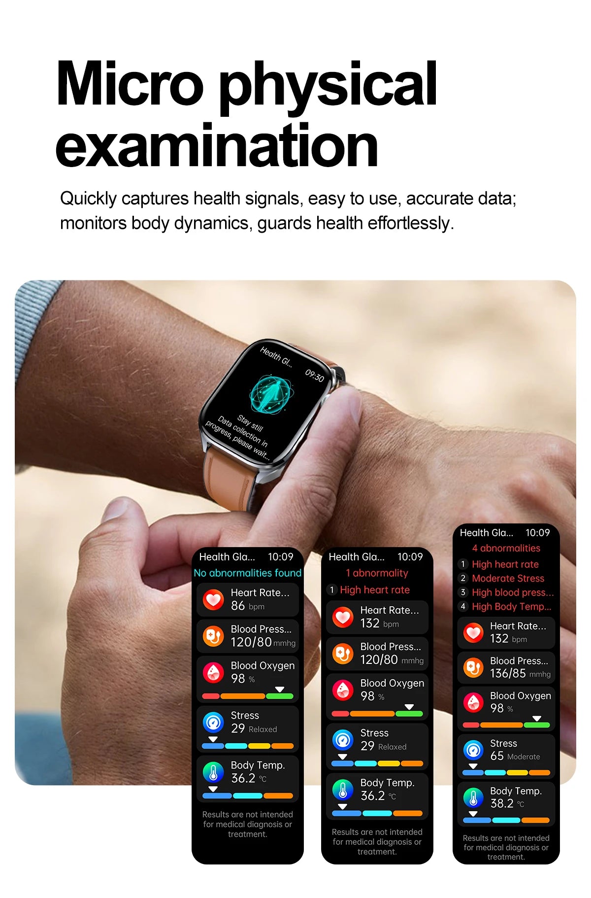 New AI Health Care Accurate detection ECG Smart Watch