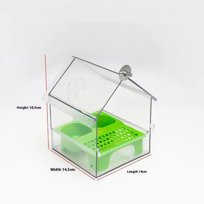 Hanging Parrot Feeder Prevent Scattering Bird Feeding Bowl