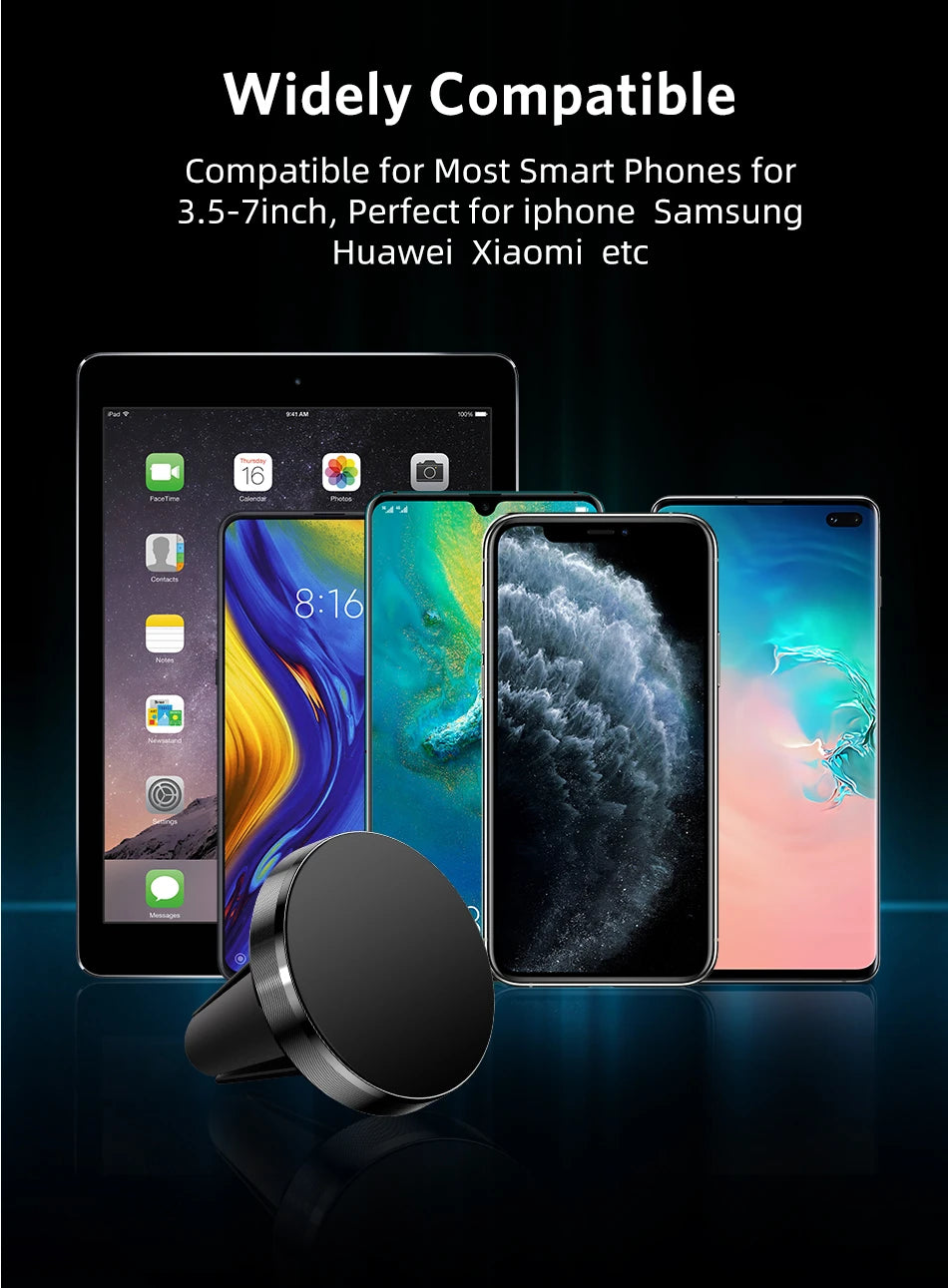 Magnetic Car Mobile Phone Holder Air Vent Clip Smart Phone Stand