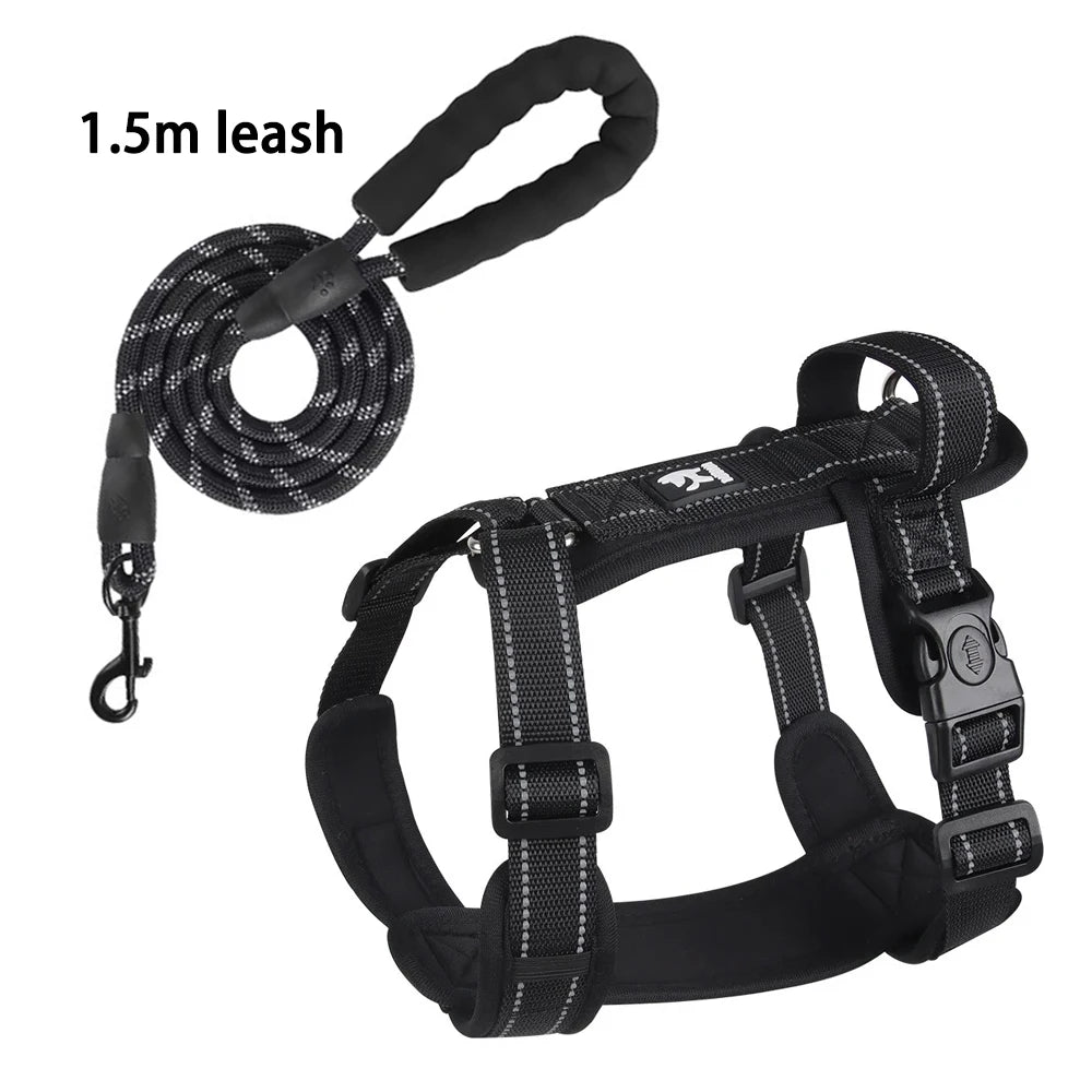 New Pet Harness Reflective With Handle Easy Control