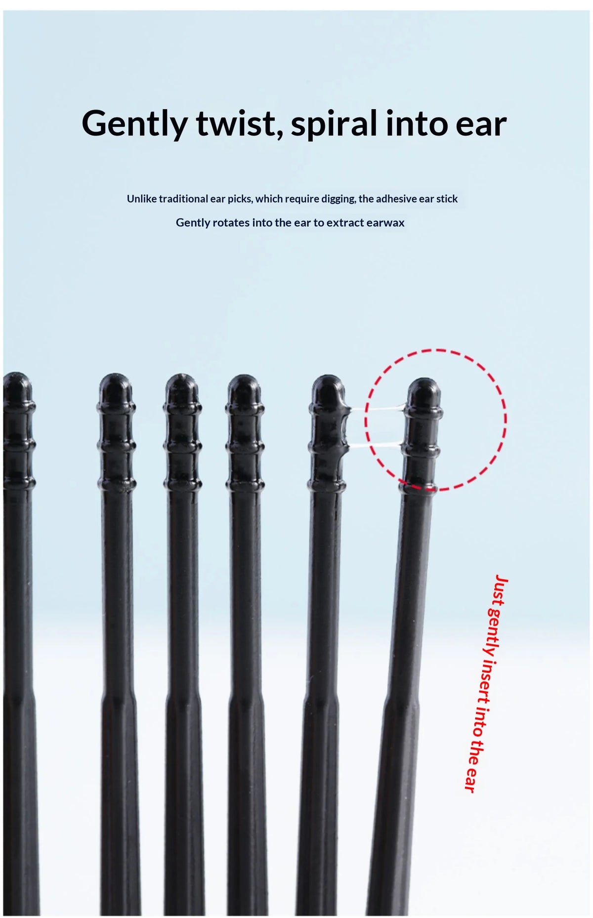 Soft Sticky Ear Wax Removal Sticks Adhesive Ear Pick