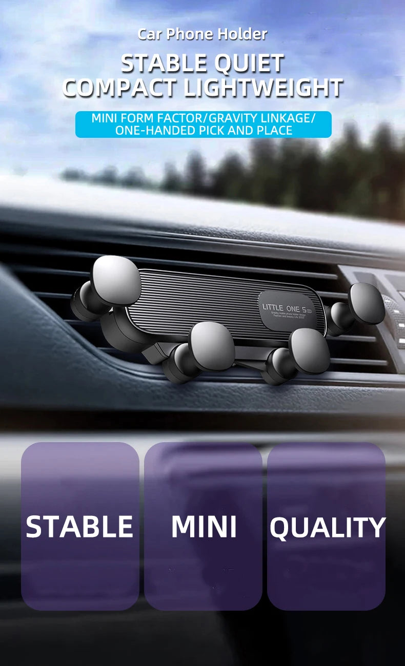 Gravity Car Phone Holder for 4.7-7 inch Mobile Phone Car Air Vent
