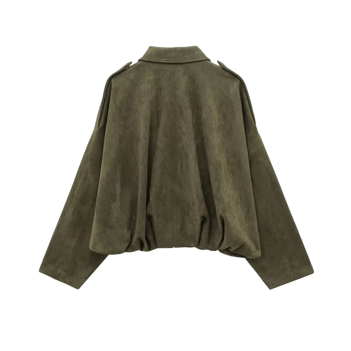 Women's Street Fashion Solid Coats Bat Sleeves Vintage Jackets