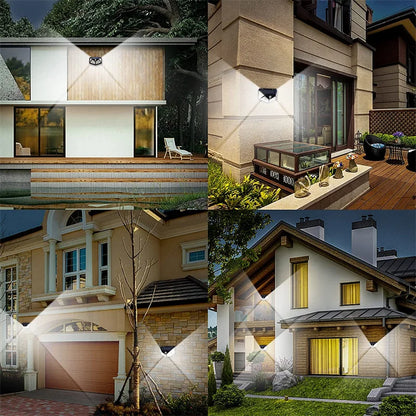 Solar Lights Outdoor 100 LED Wall Lamp Motion Sensor Lights