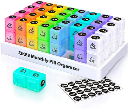 Monthly 31/32 Grids Pill Box Case Container Organizer