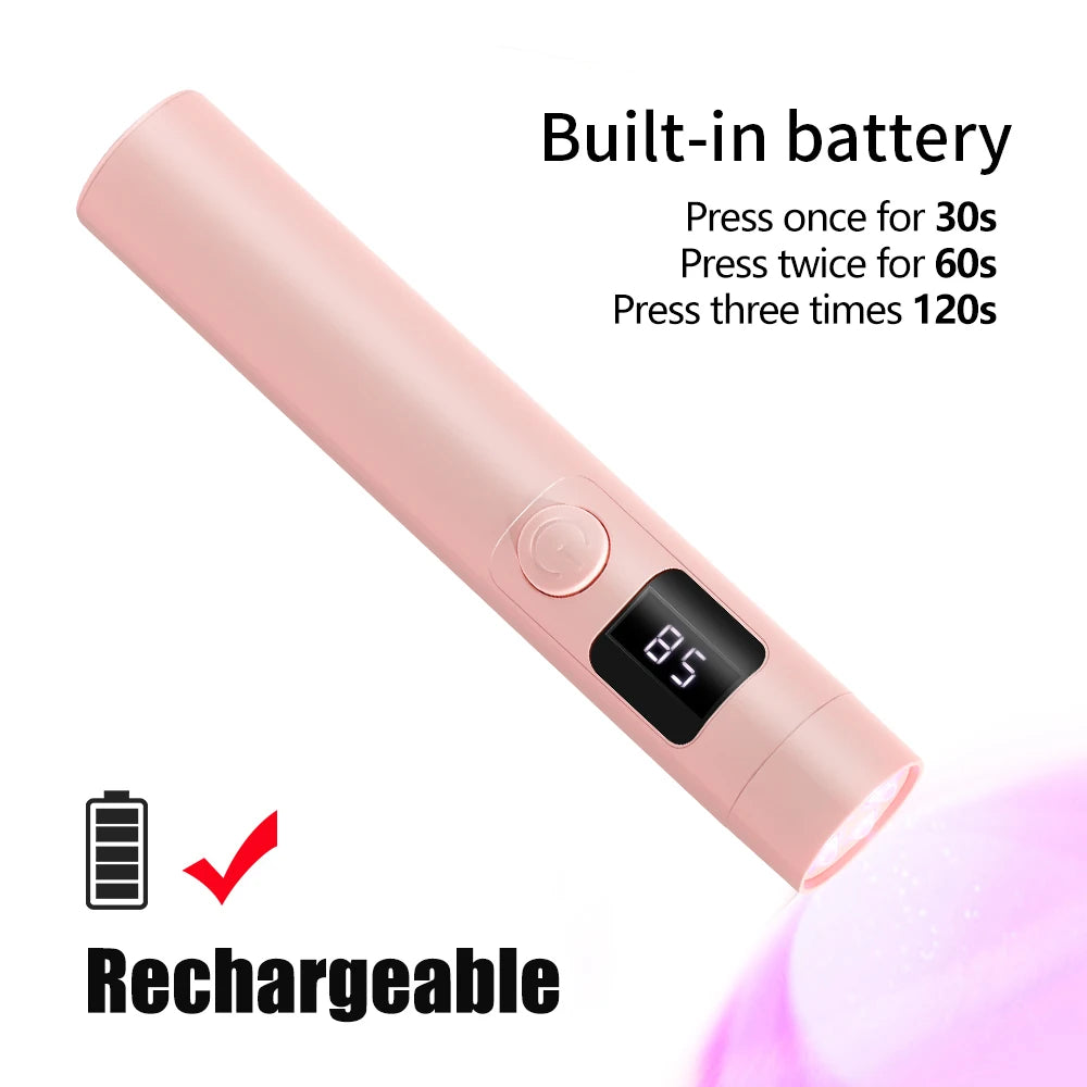 Portable Mini Nail Lamp Salon Quick Dry USB Nail Dryer