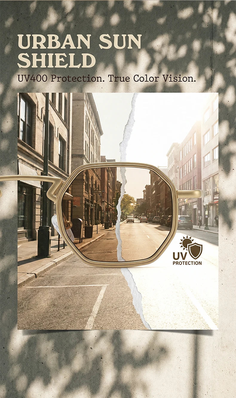 Small Frame Hexason Steampunk Sunglasses Men