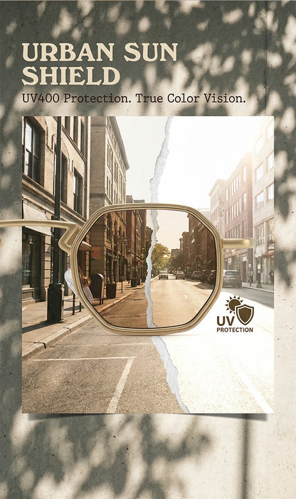 Small Frame Hexason Steampunk Sunglasses Men
