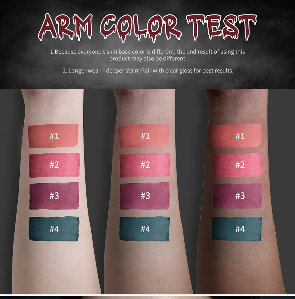 Lip Stain Kiss of Death Bloody Gothic Matte Long Lasting