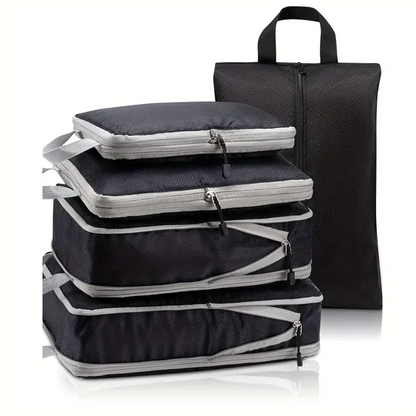 Travel Compression Packing Cubes Suitcase  Organizer Set