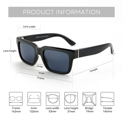 New Fashion Square Polarized Sunglasses Women Men