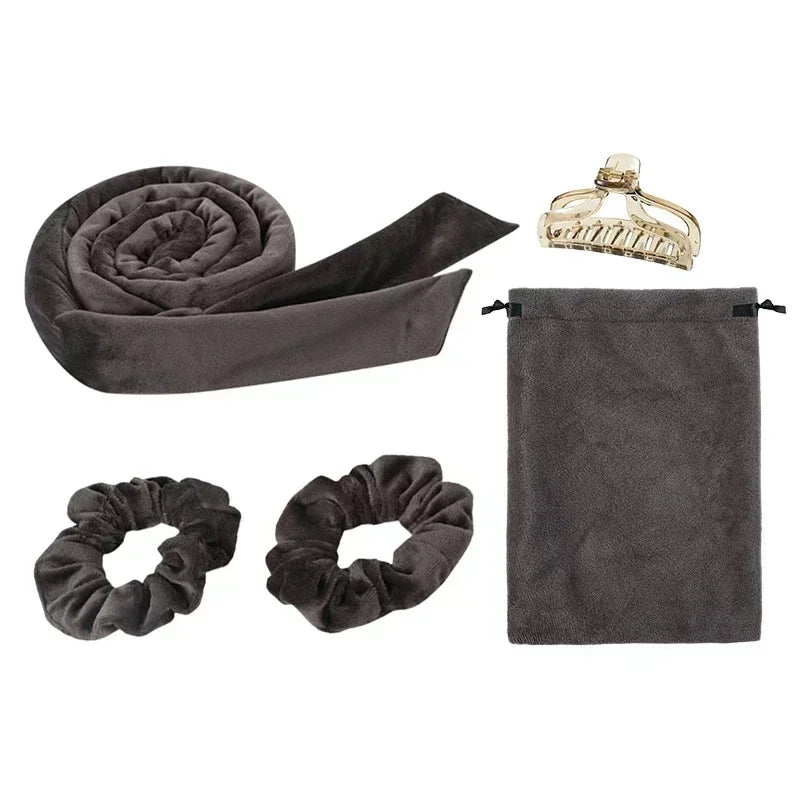 Woman Heatless Curling Rod Headband Lazy Hair Curler
