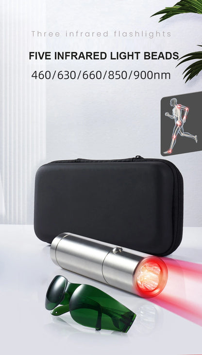 Blue & Red Light Therapy Device with 5 Wavelengths