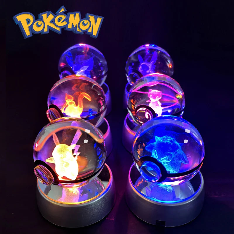Pokemon Crystal Ball 3D Mewtwo Pikachu Gift