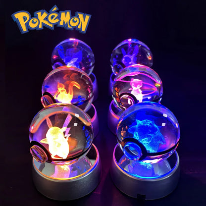 Pokemon Crystal Ball 3D Mewtwo Pikachu Gift