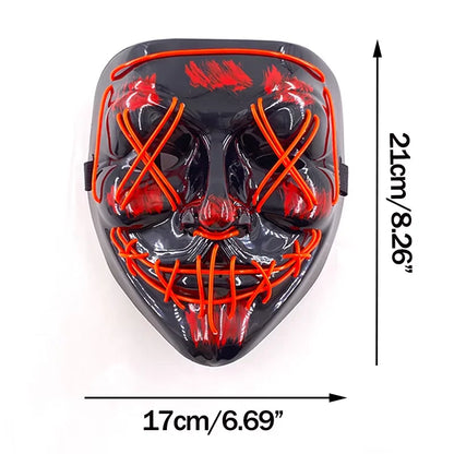 Wireless LED Purge Mask Halloween Horror Party Carnival Cosplay