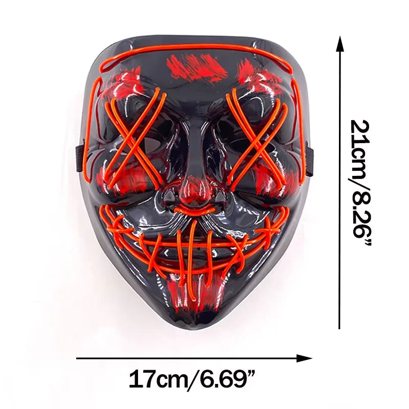 Wireless LED Neon Purge Mask & Fiber Optic Gloves