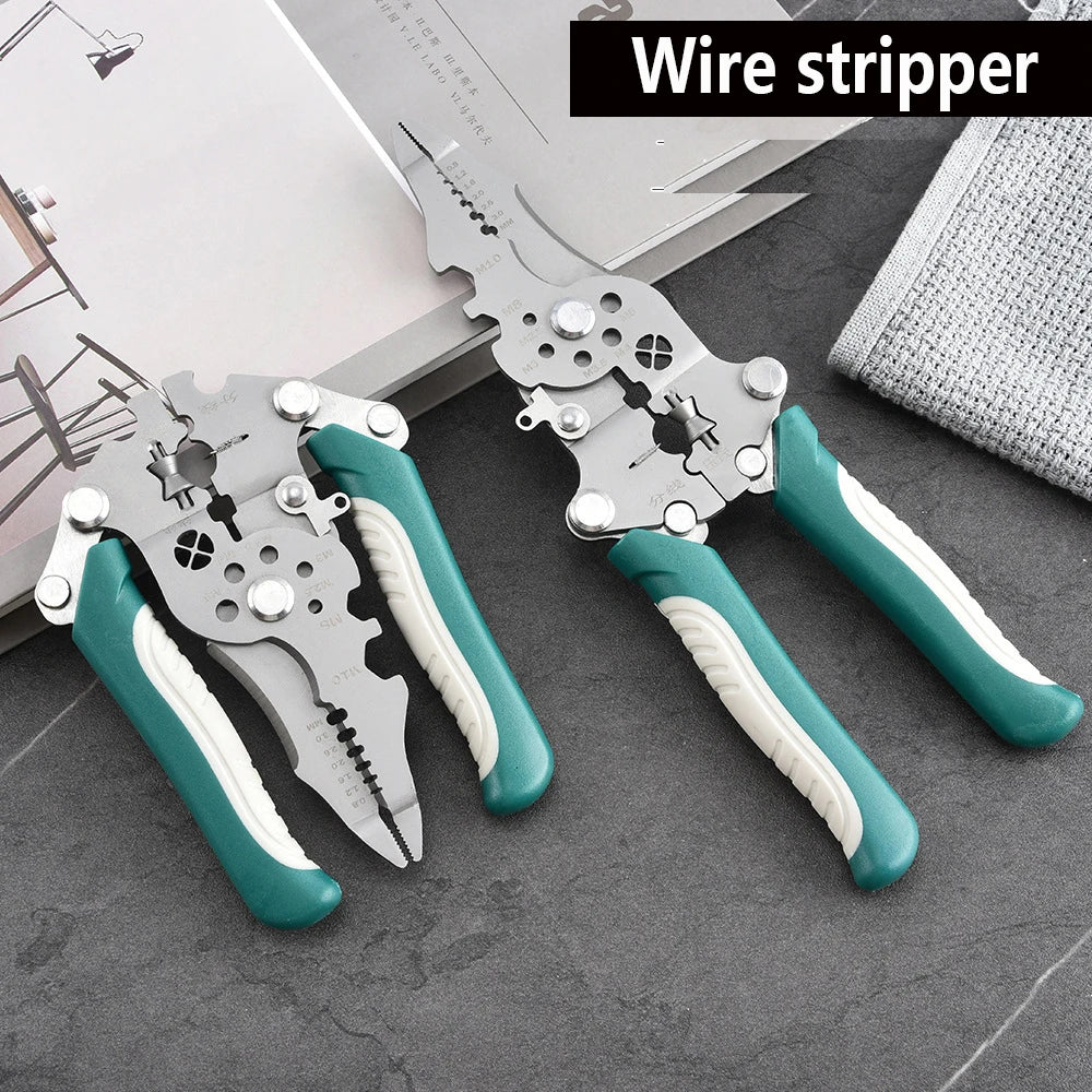 Foldable 18-in-1 Wire Stripping Pliers Crimping Tool