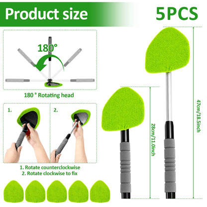 Car Windshield Cleaner Brush with 180°Rotating Cleaning Head