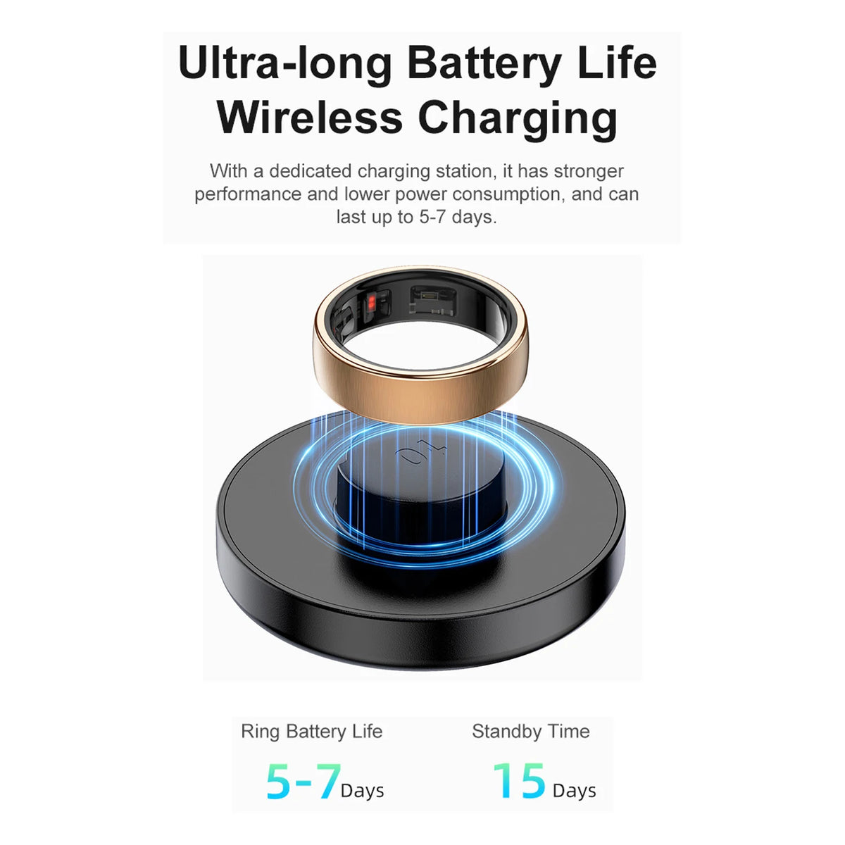 R10 Smart Ring with Charging Dock Men Women Multi-sport Mode