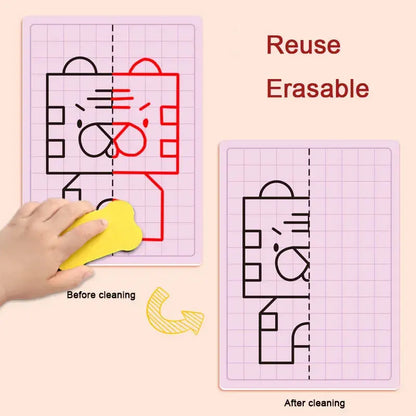 30 page children's grid symmetrical drawing toy