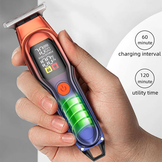 Stainless steel hairdresser electric push cut hair