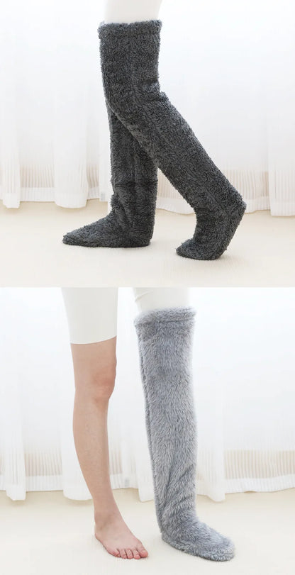 Hot Fluffy Thigh High Socks for Pregnant Women Leggings