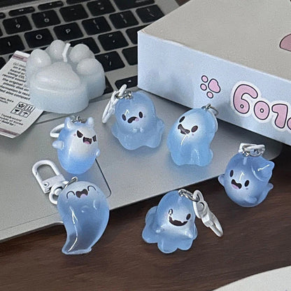 Luminous Halloween Ghost Key Chain Cartoon Jelly Doll