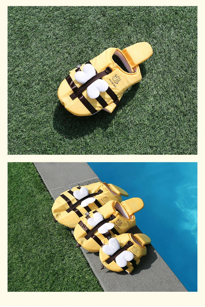 Summer Little Bee Dog Swimsuit Waterproof Puppy Life Jacket