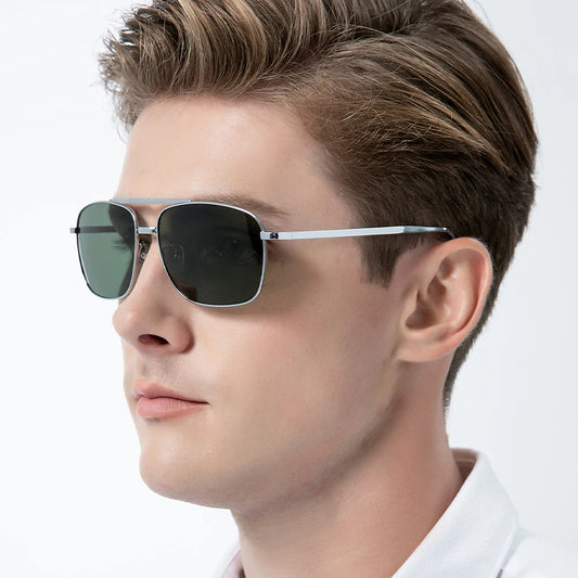 FONEX Pure Titanium Polarized Sunglasses Men Folding