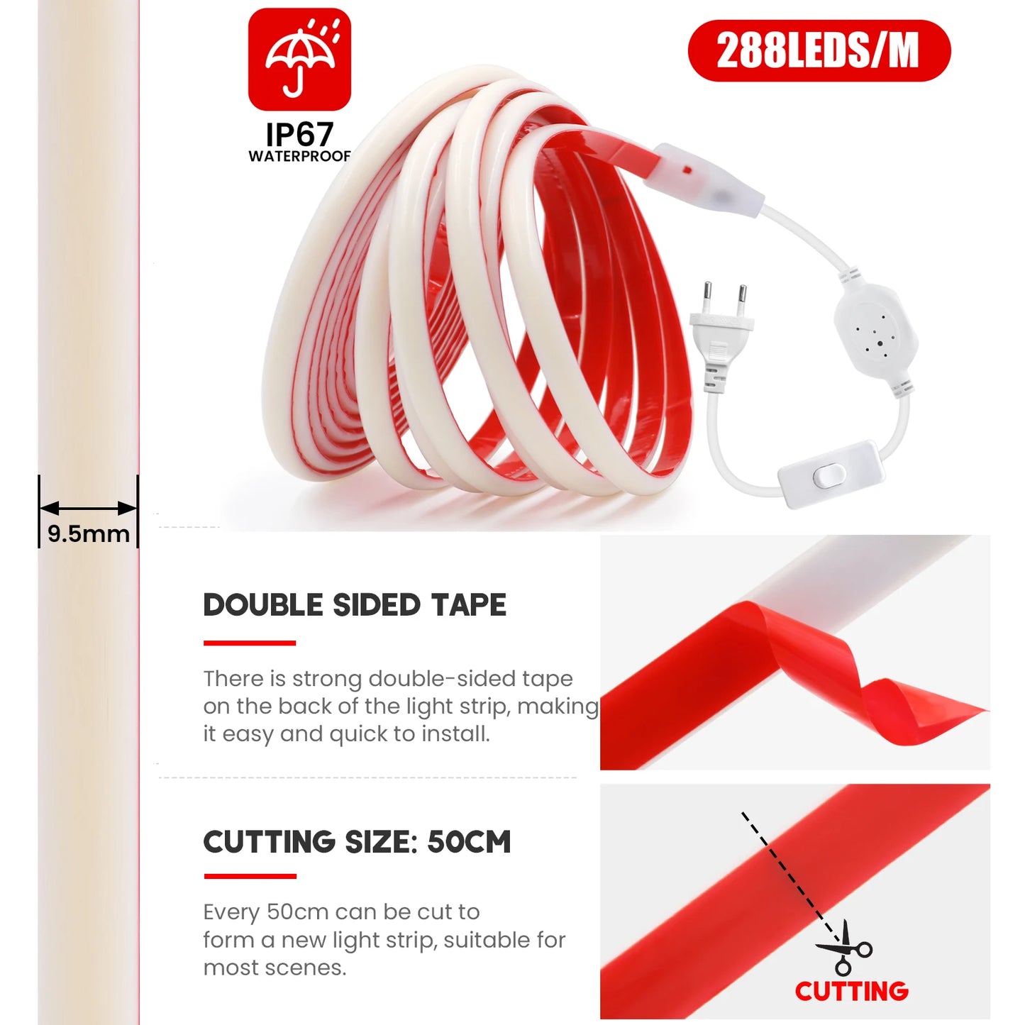 Waterproof Cuttable Flexible Ribbon LED Neon Light