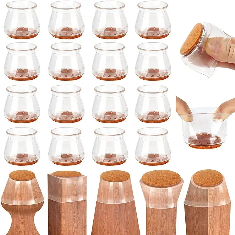 Chair Leg Caps Silicone Feet Protector Pads Furniture
