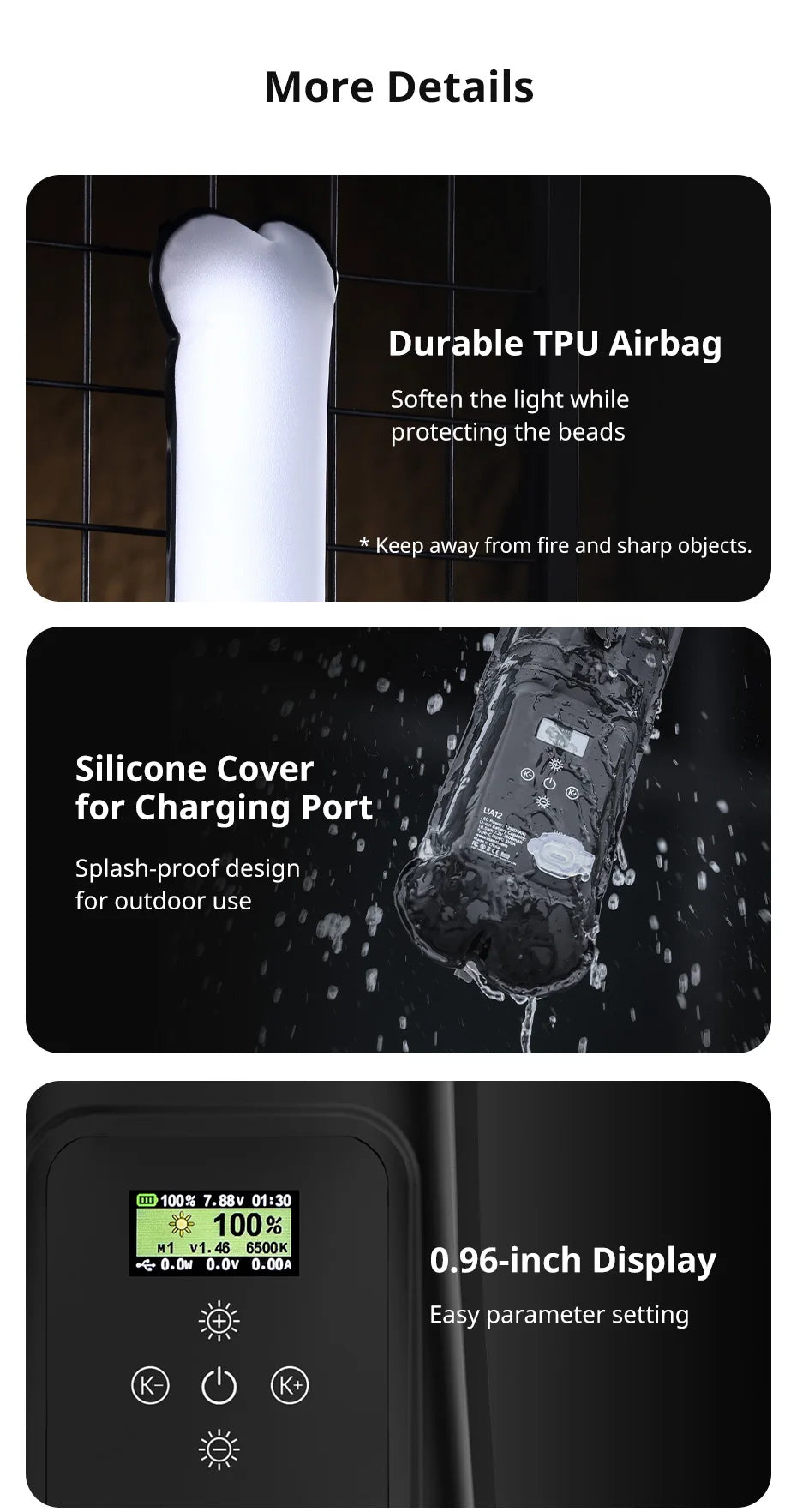 Portable Air Tube Light 12W Bi-color Fill Light