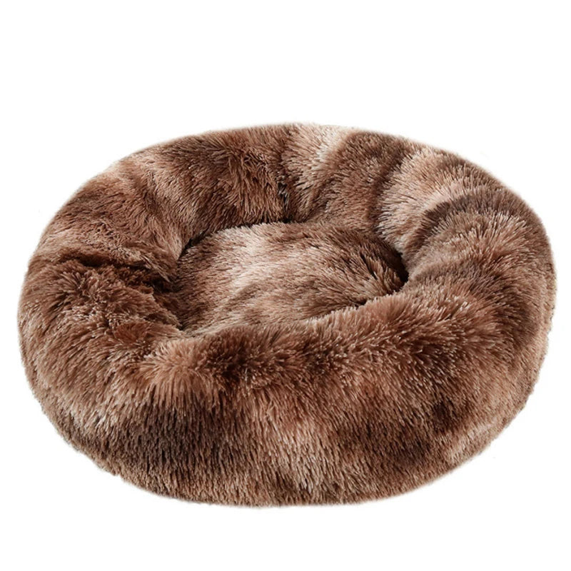 Round Pet Bed for Large Donut Long Plush Bed