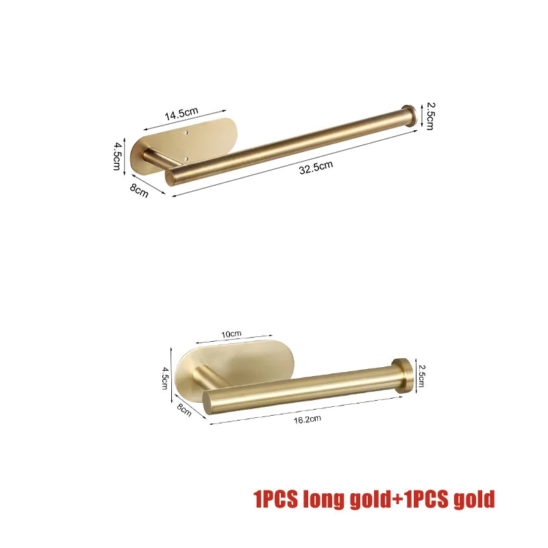 Adhesive Toilet Paper Holder Stainless Steel Wall Mount