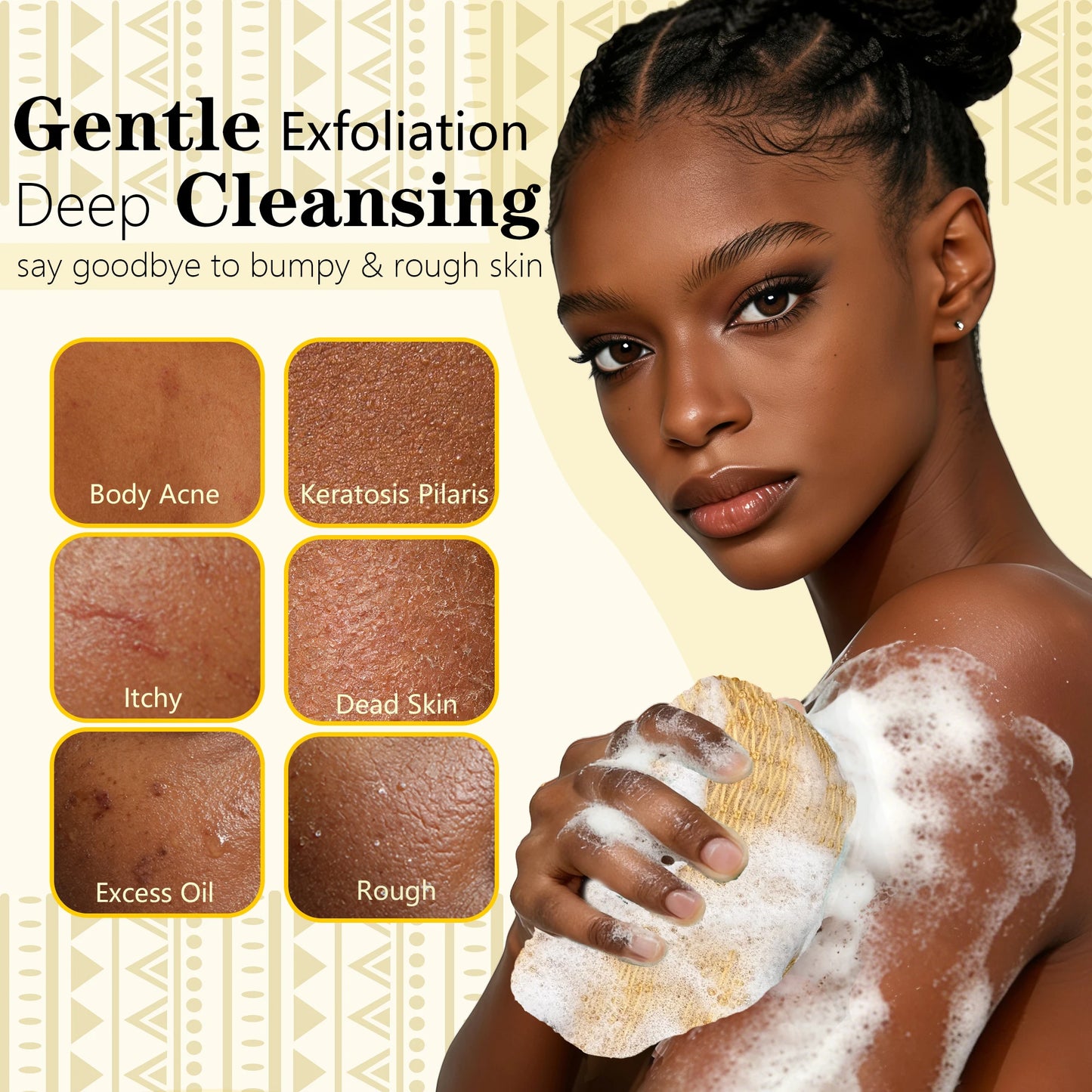 Authentic African Net Sponge Exfoliating Bath Shower