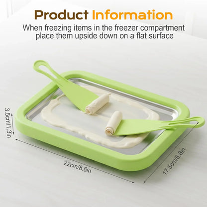 Household Ice Cream Maker Pan with 1 Scraper Instant